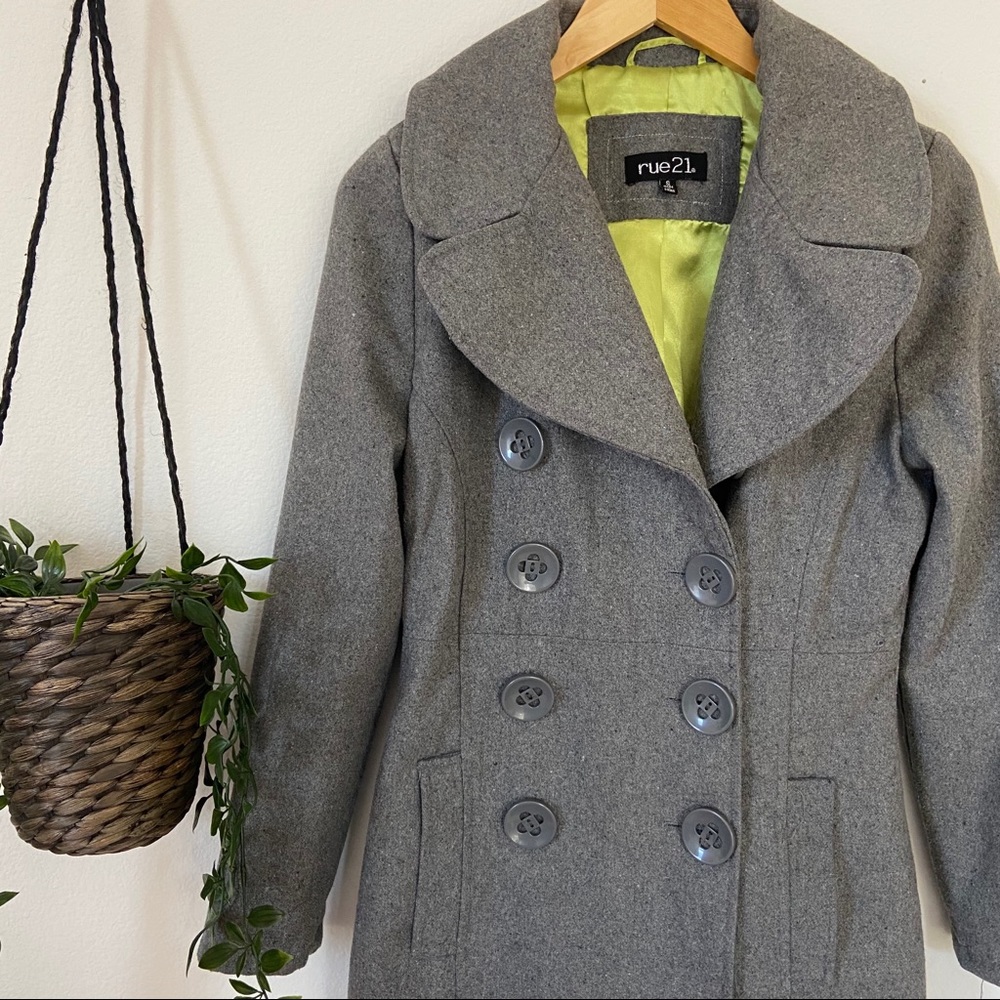 Grey Peacoat | Rue21 - Picture 2 of 4